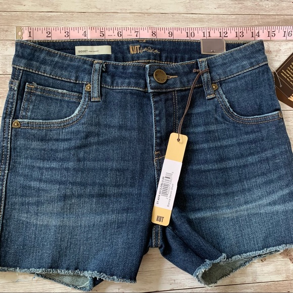 Kut From the Kloth Gidget Fray Denim Jean Shorts - Picture 8 of 11